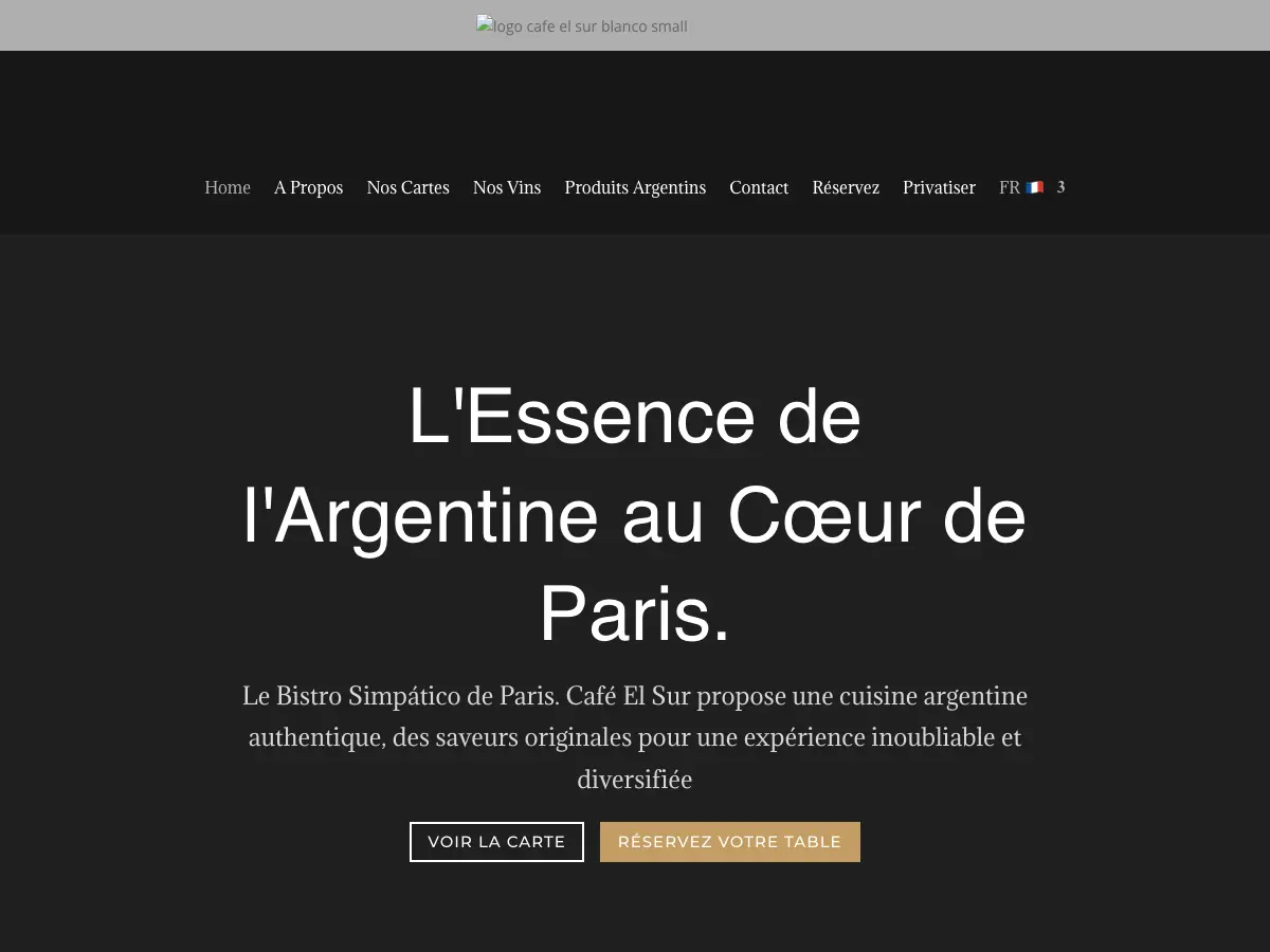 Café El Sur's website