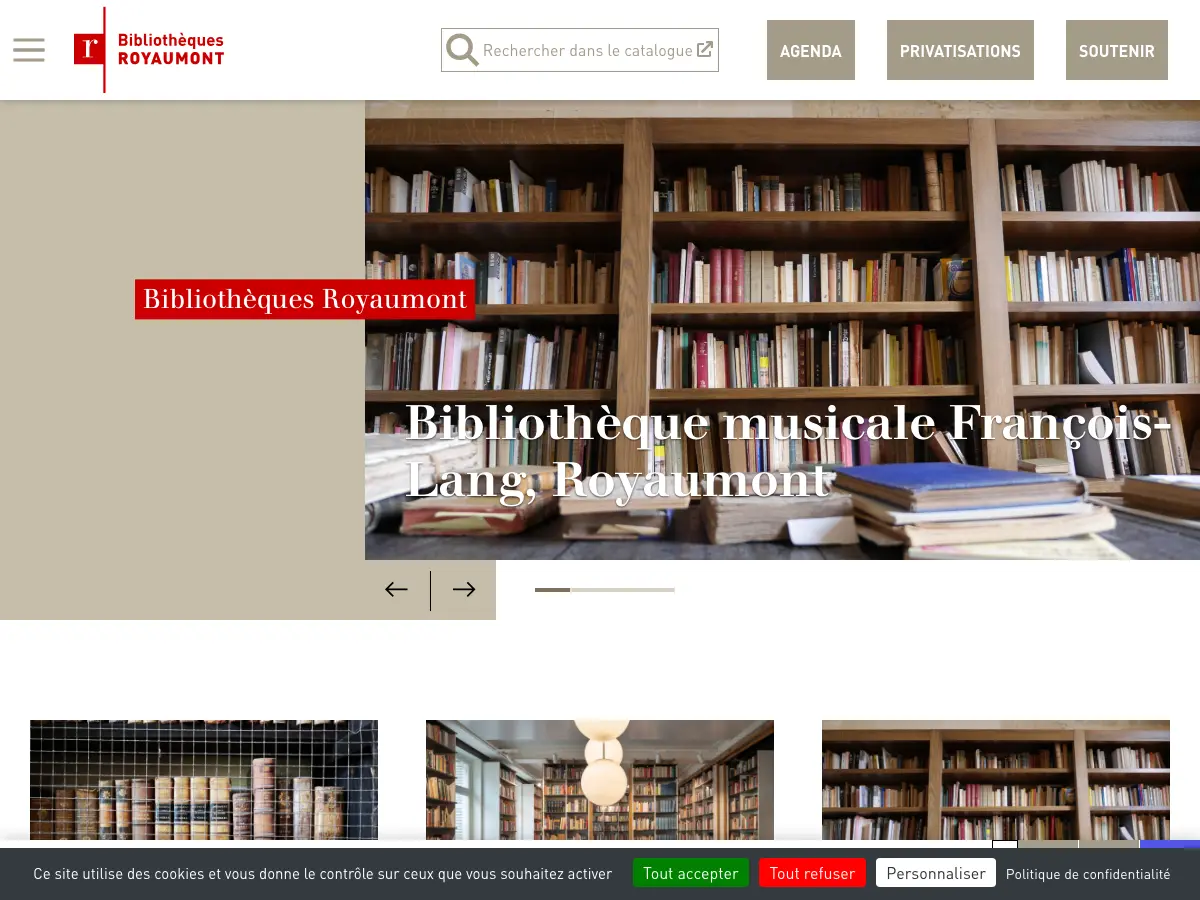 Bibliothèque musicale La Grange-Fleuret's website