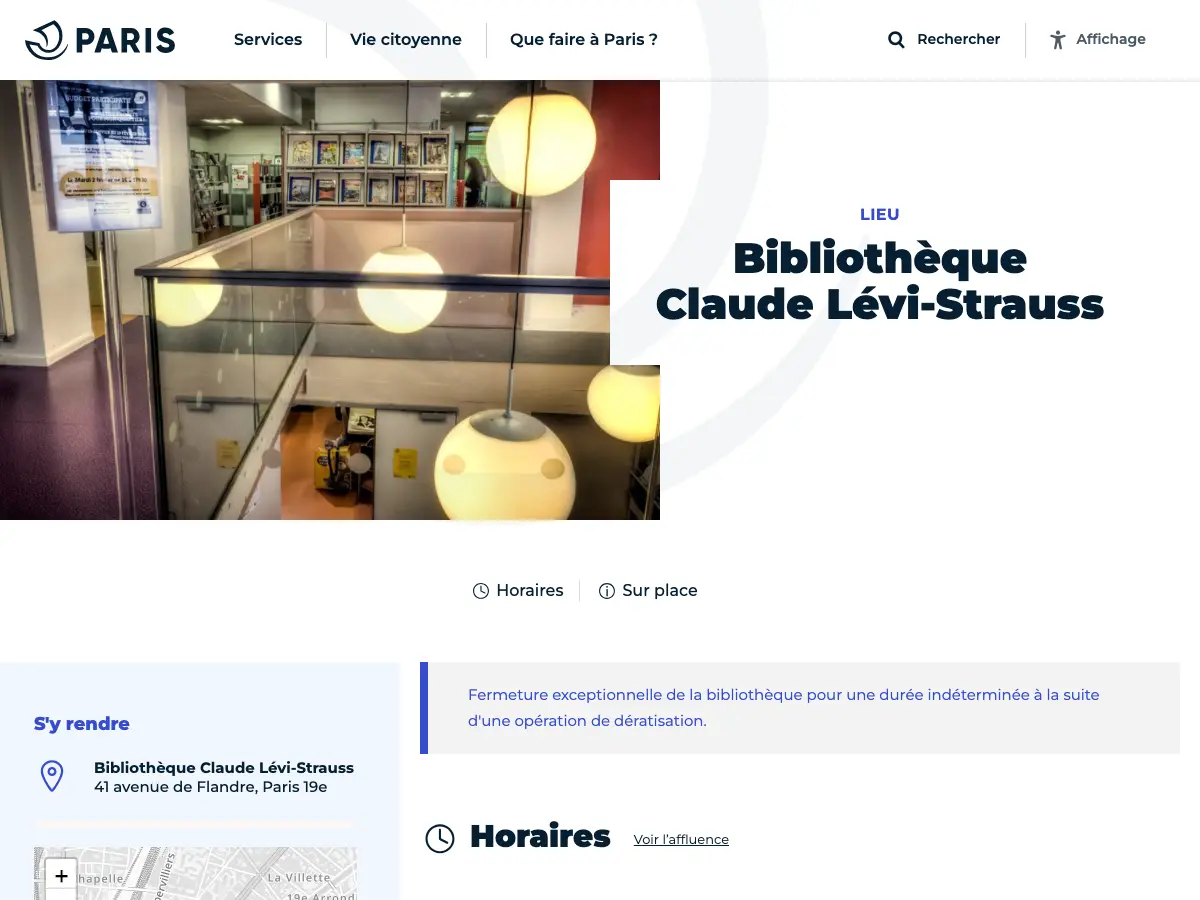 Bibliotheque Claude Levi-Strauss's website