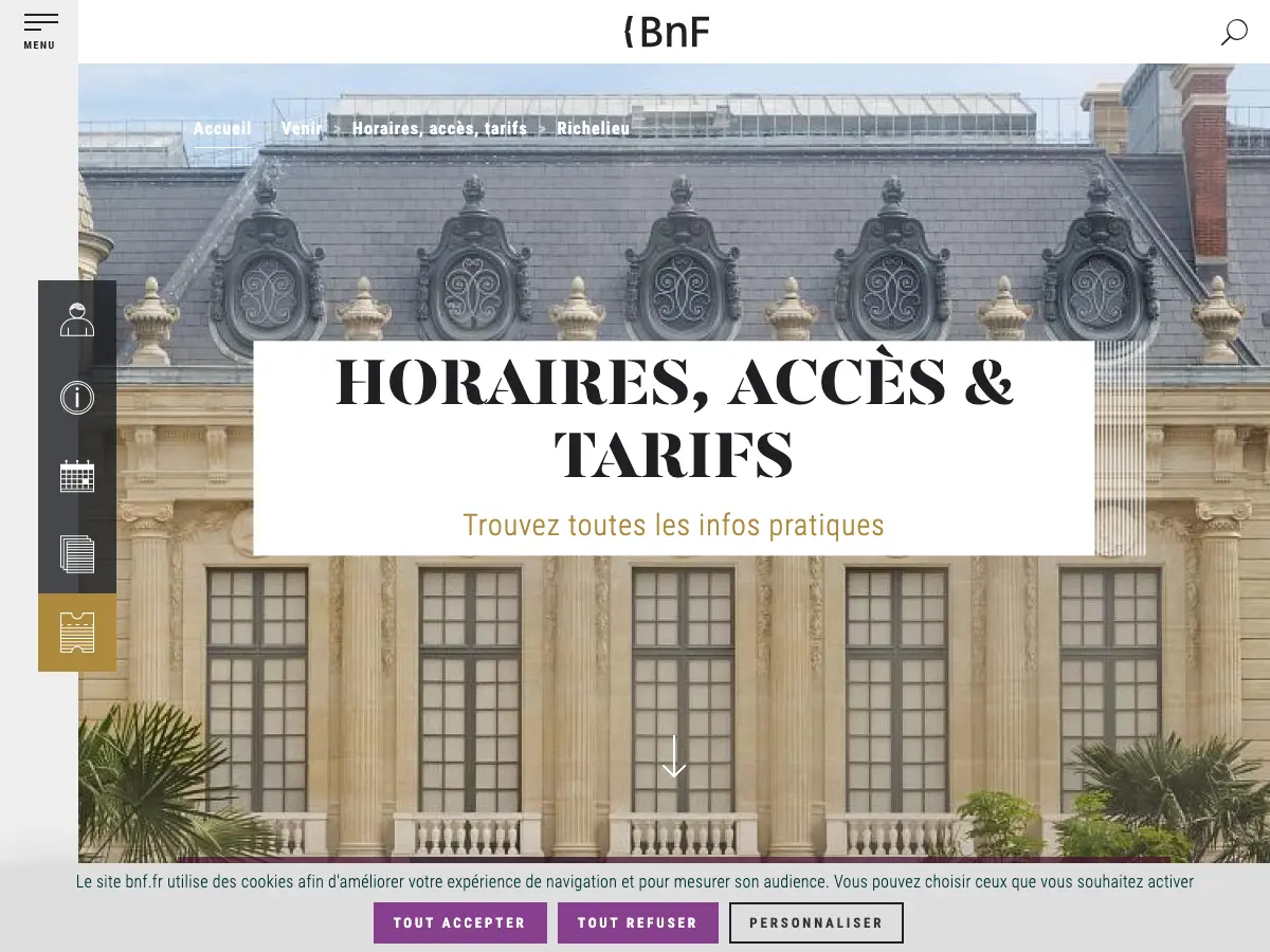 Bibliothèque Nationale de France - Site Richelieu's website