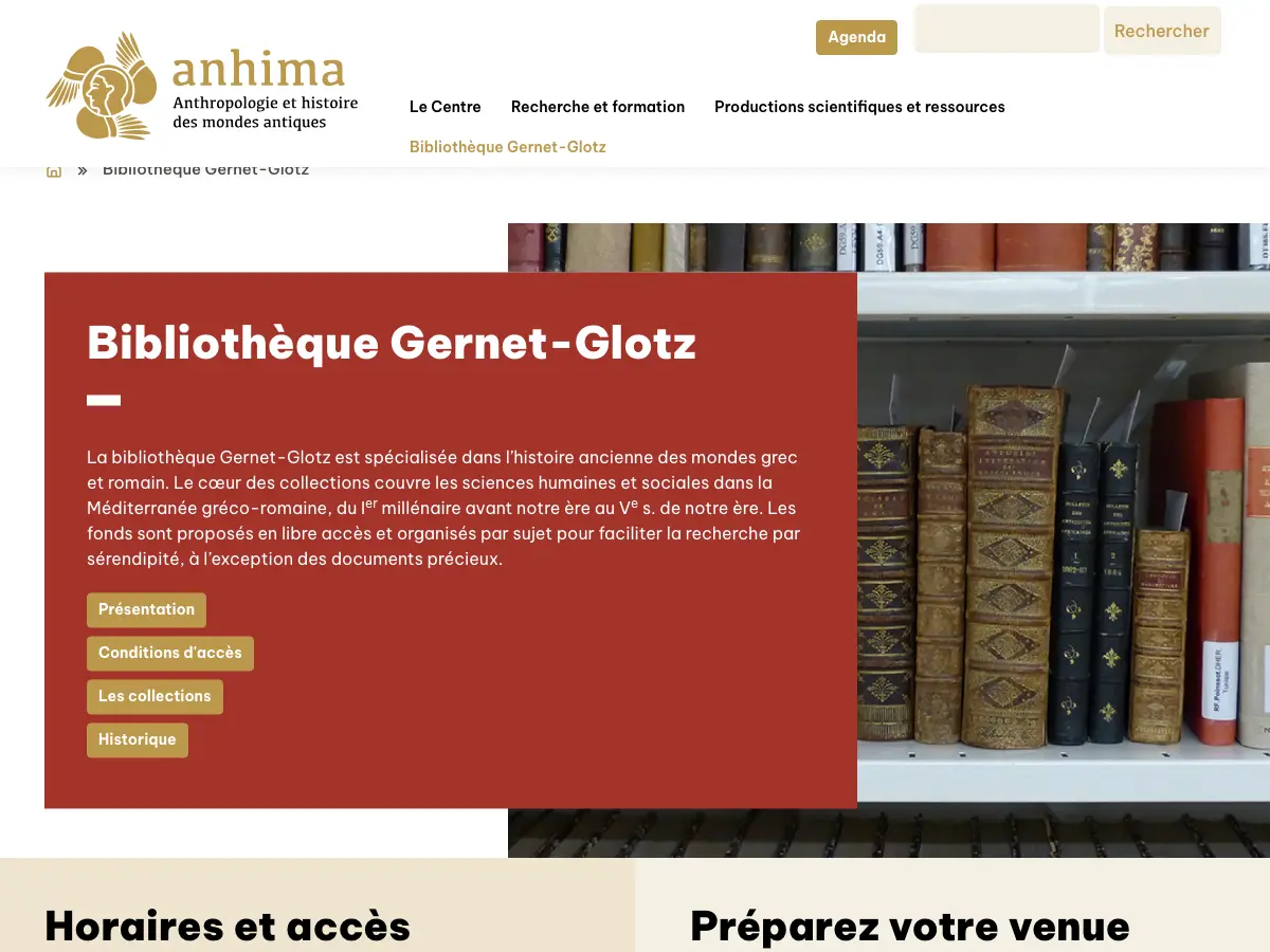 Bibliothèque Gernet-Glotz's website