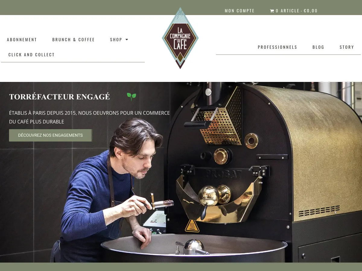 La Compagnie du Cafe's website
