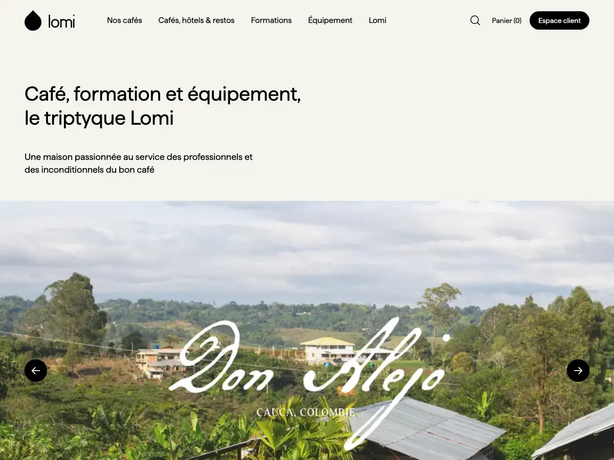 Café Lomi's website