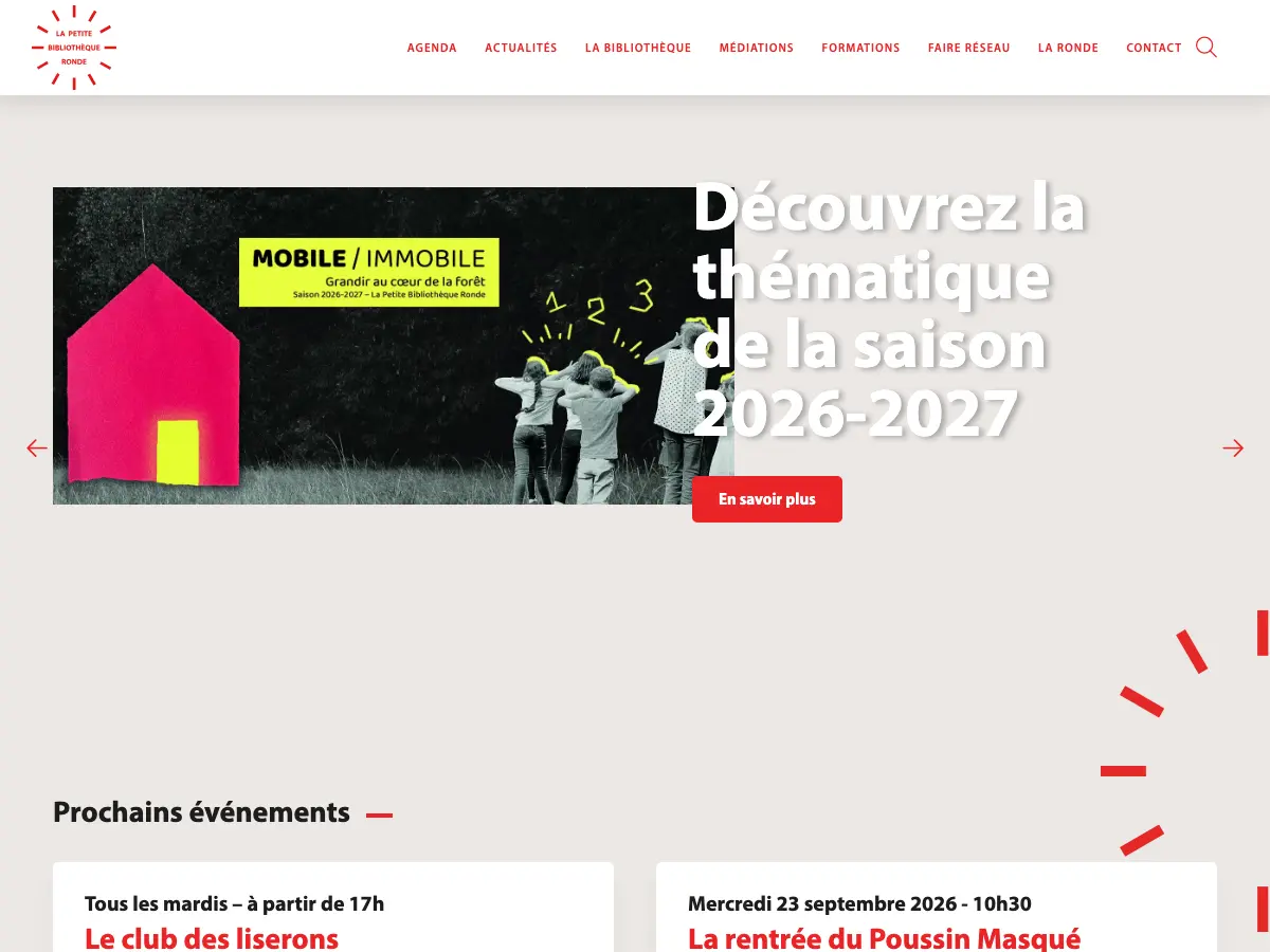 Petite Bibliothèque Ronde's website