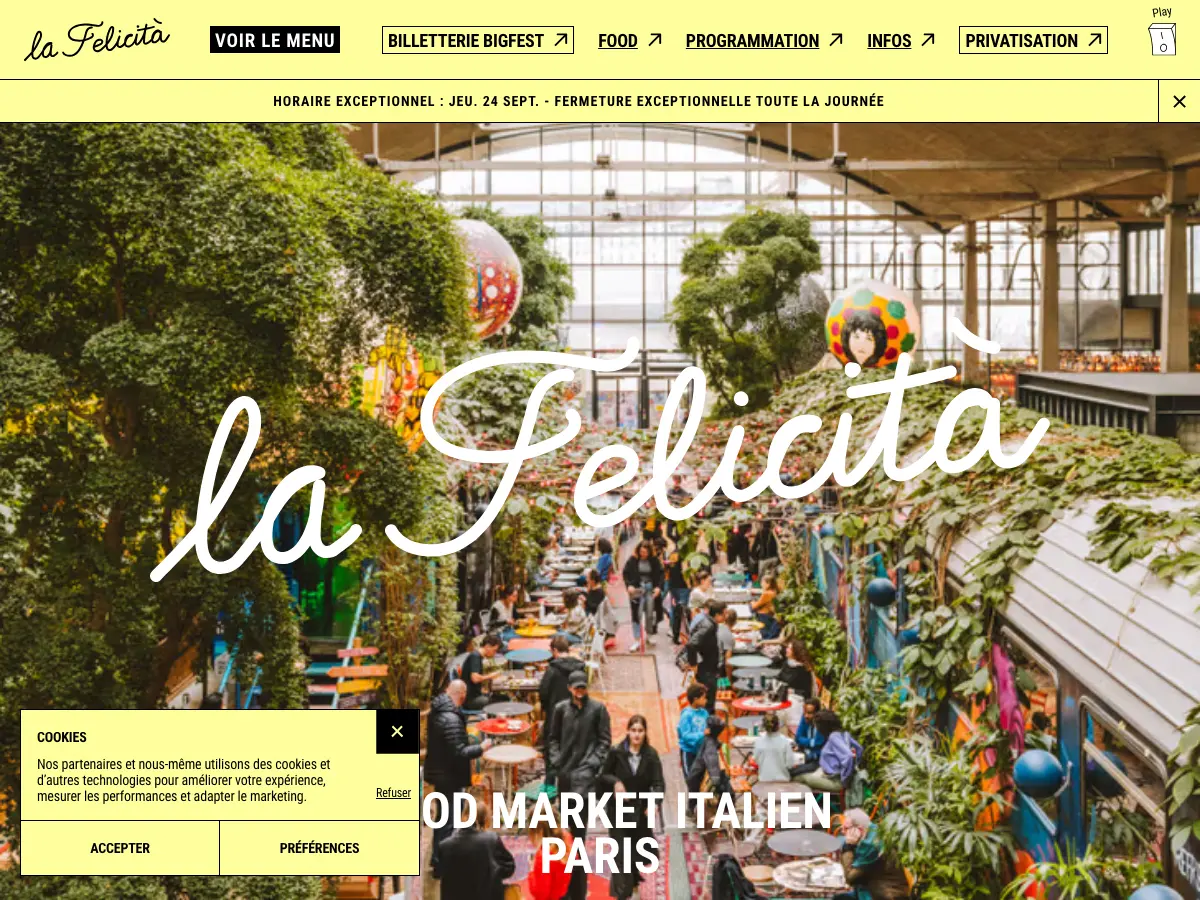 La Felicità's website