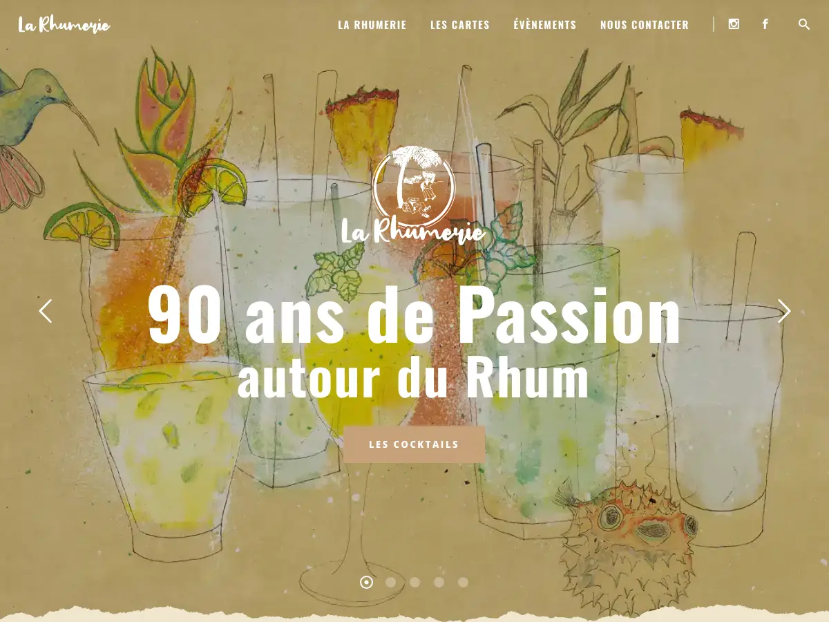 La Rhumerie's website