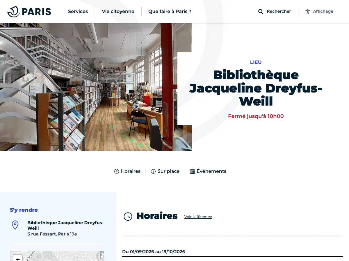 Library Jacqueline Dreyfus-Weill's website