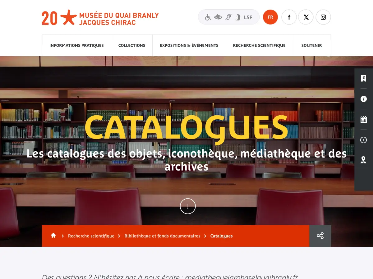 Médiathèque du musée du quai Branly - Jacques Chirac's website