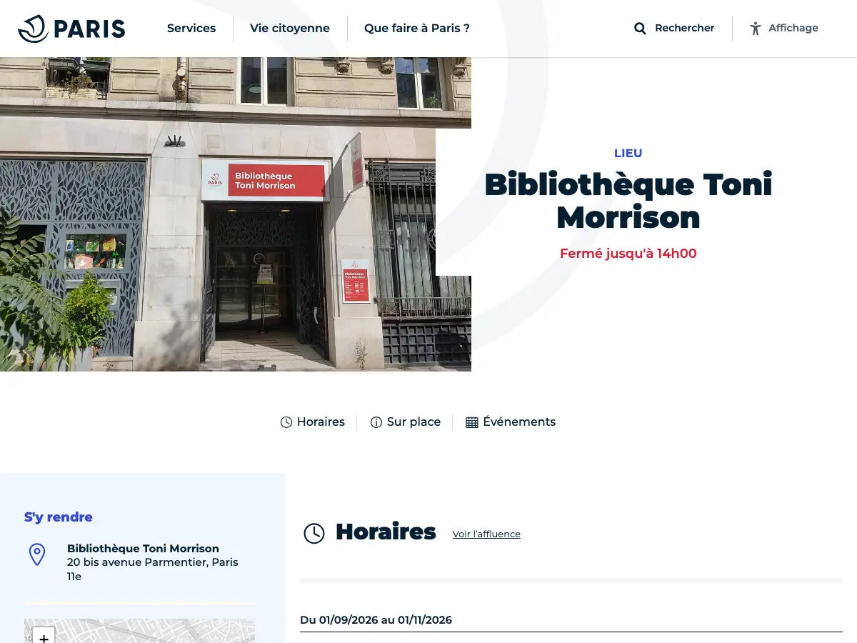 Library Toni Morrison's website