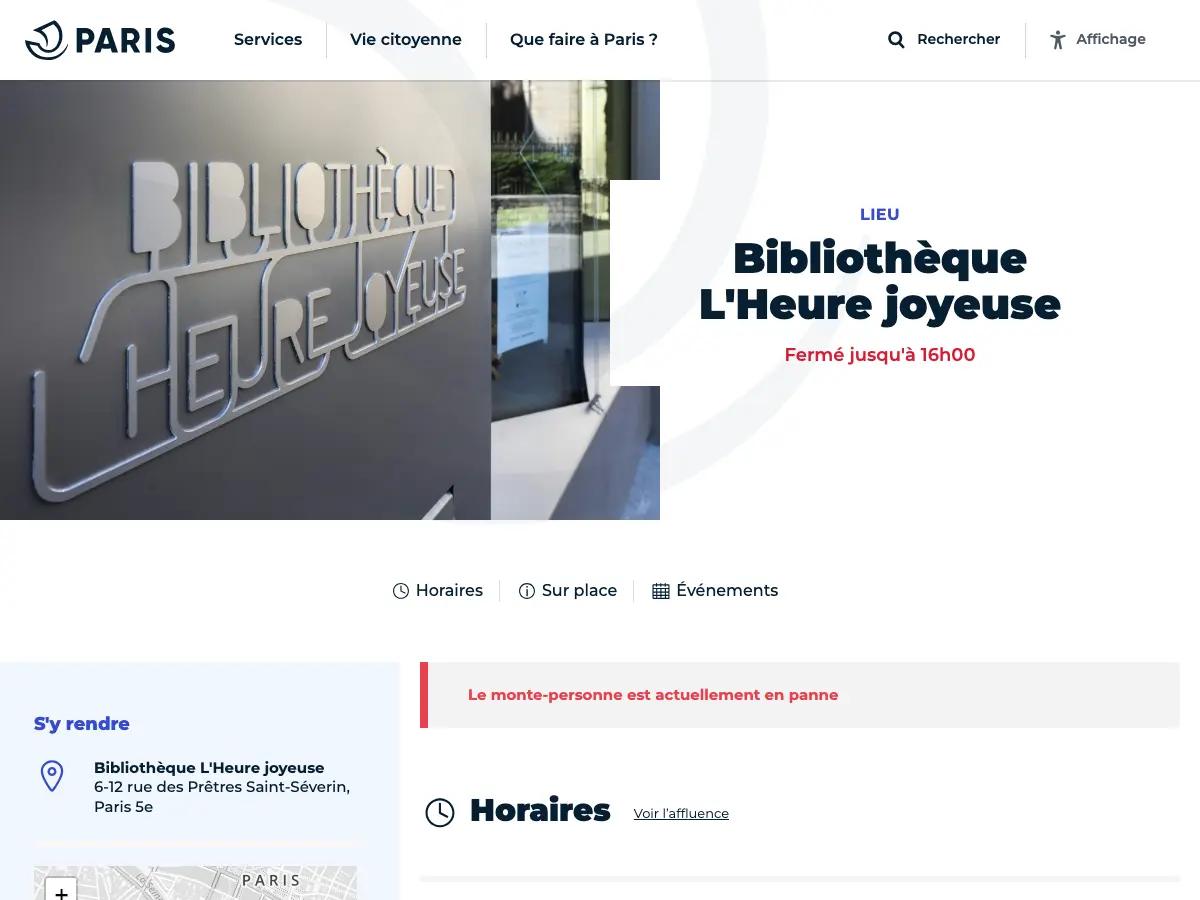 Library Time Joyeuse's website