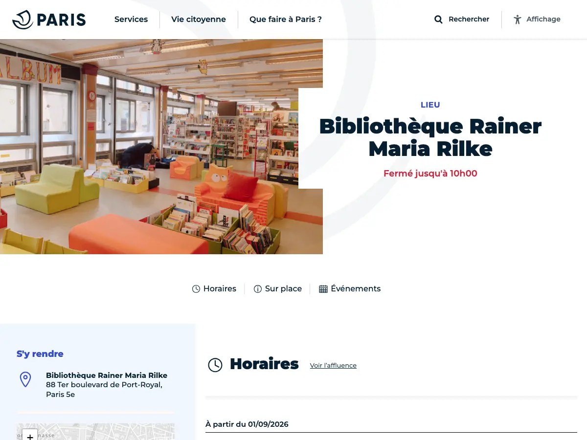 Rainer Maria Rilke Library's website