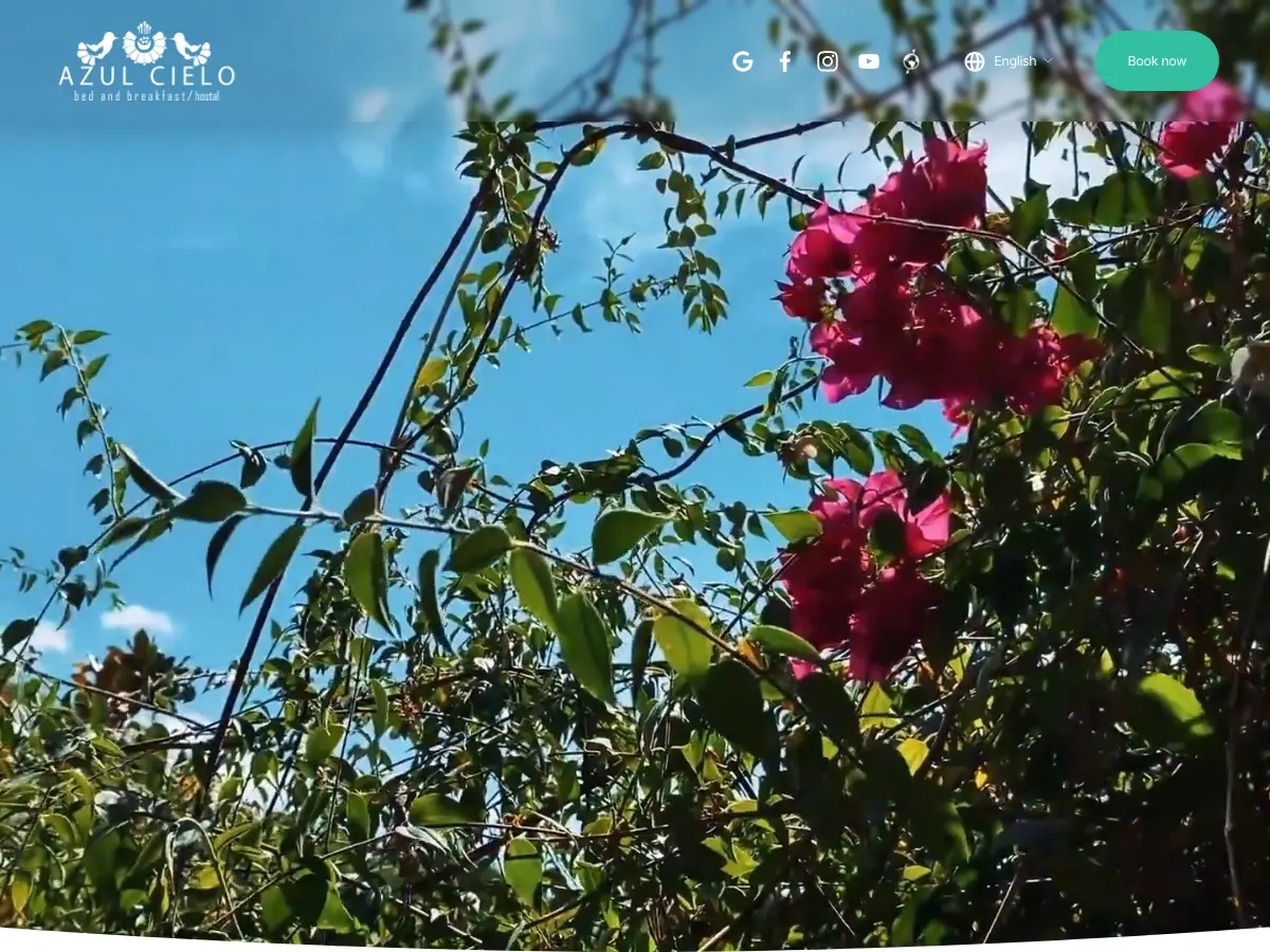 Azul Cielo Hostel's website