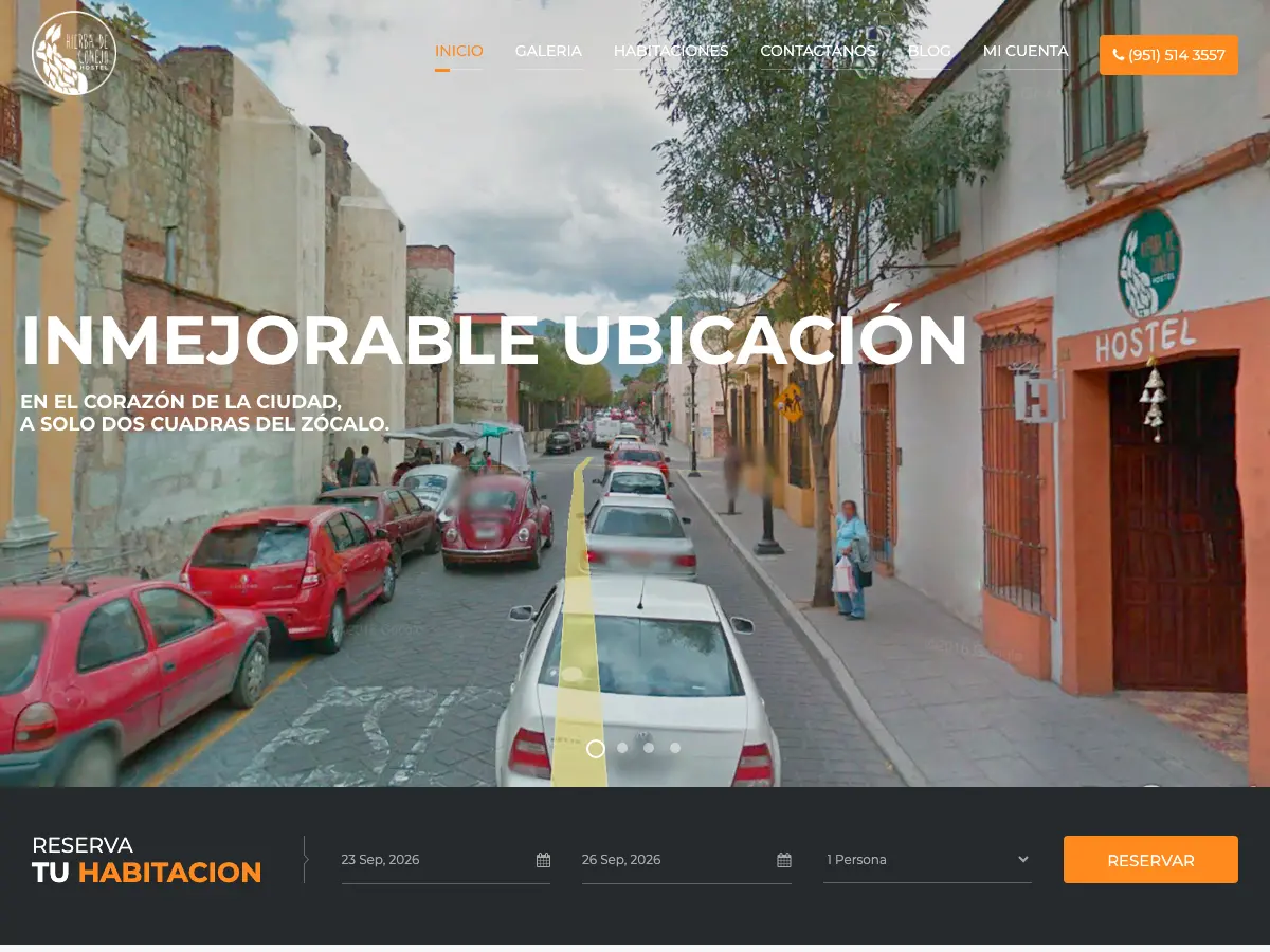 Hierba de Conejo Hostel's website