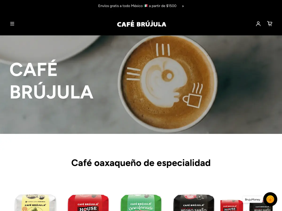 Café Brújula's website