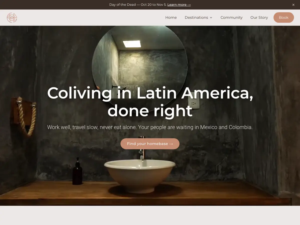 Co404 Oaxaca - Coliving/Coworking's website