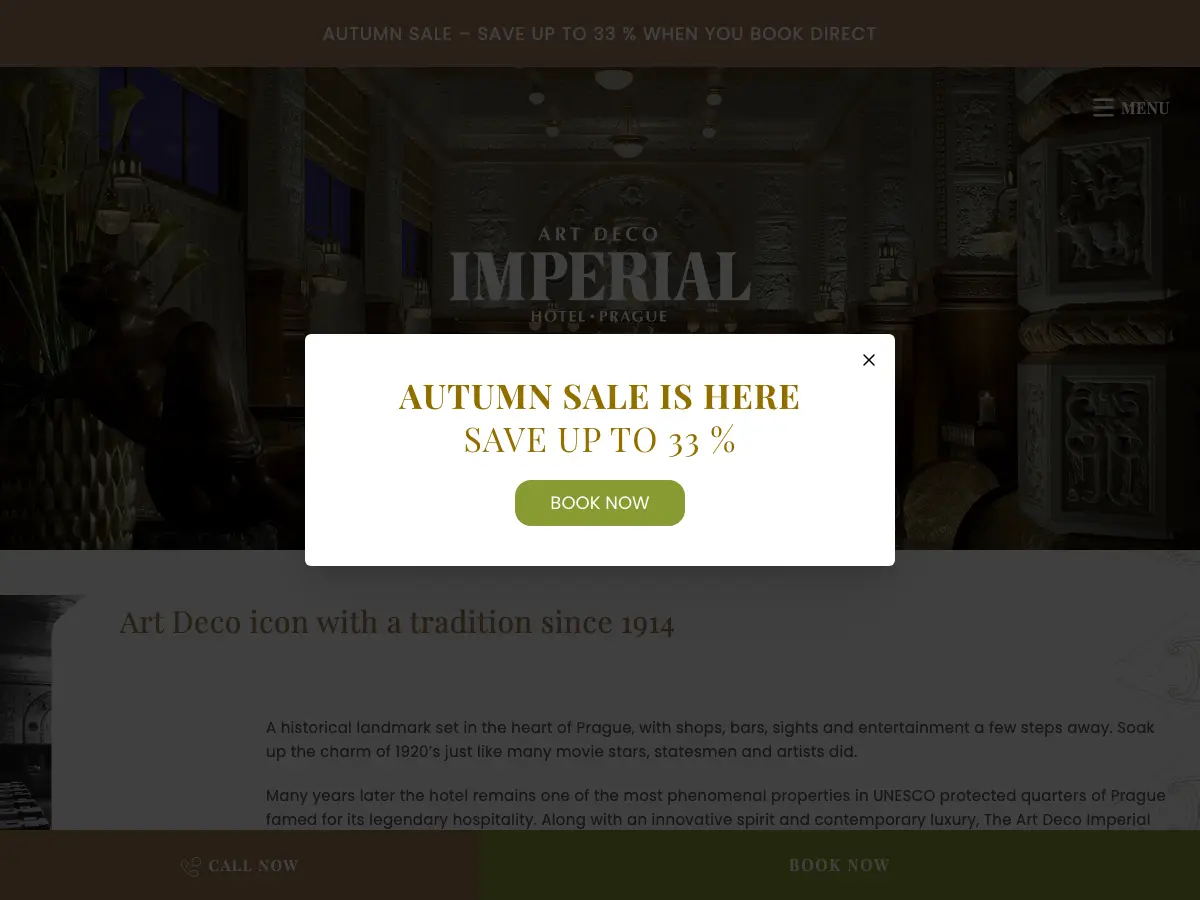 Art Deco Imperial Hotel's website