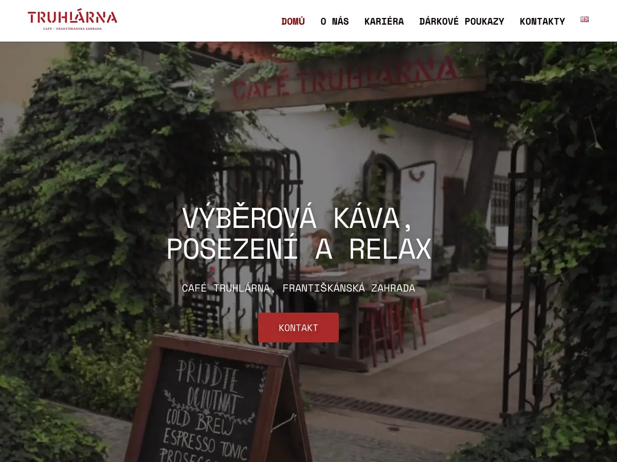 Café Truhlárna's website