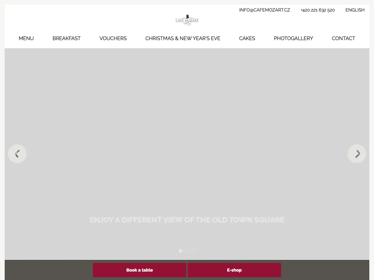 Café Mozart's website