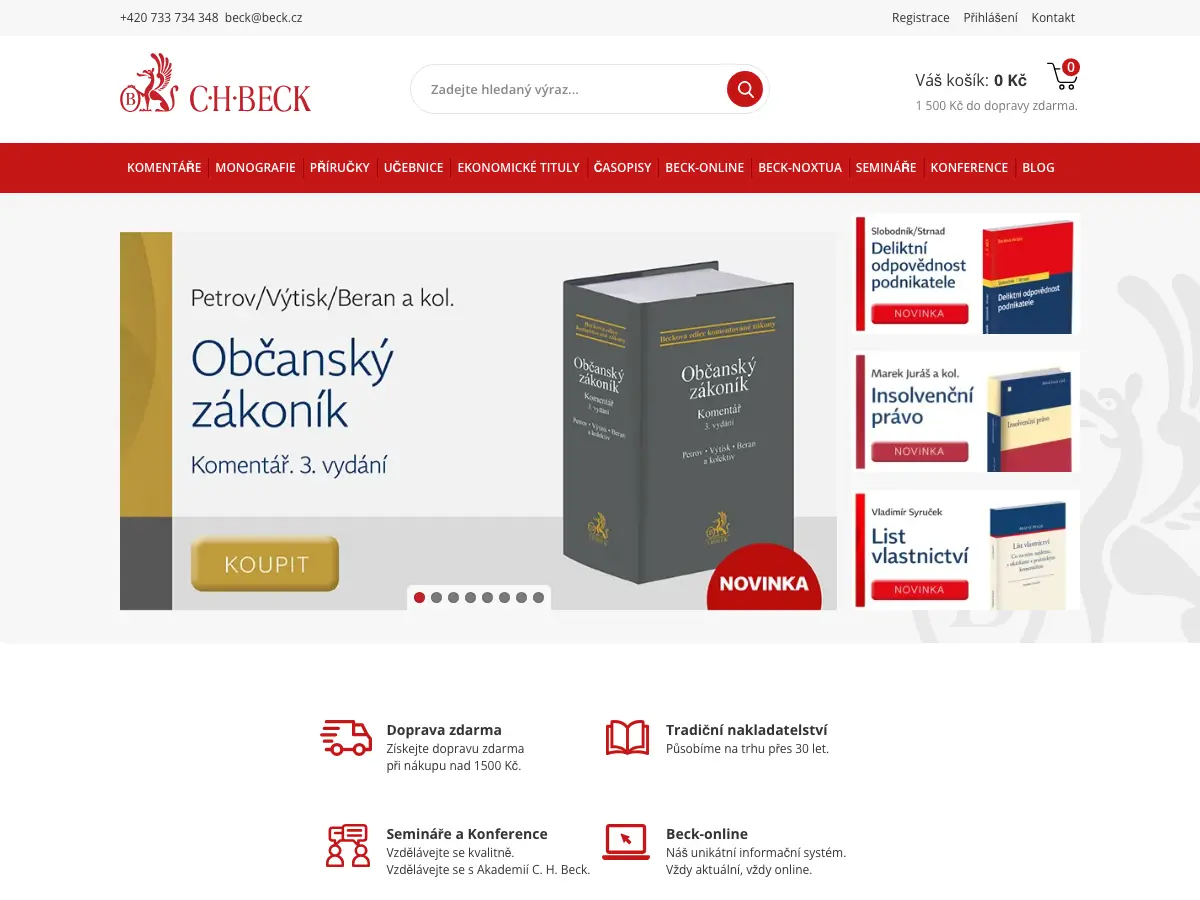 Nakladatelství C. H. Beck, s. r. o.'s website
