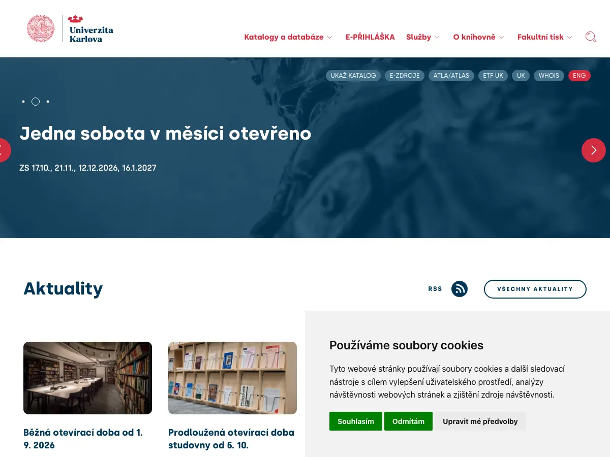 Knihovna ETF UK's website