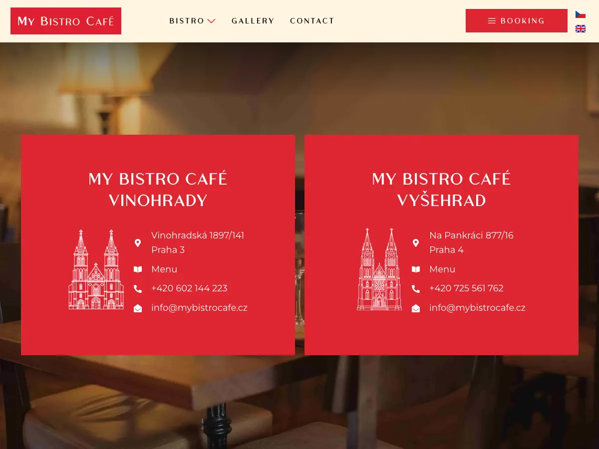 My Bistro & Cafe's website