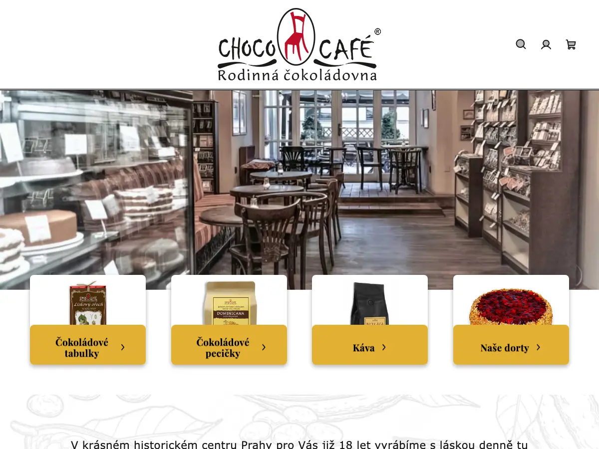Choco-Café U Červené židle's website