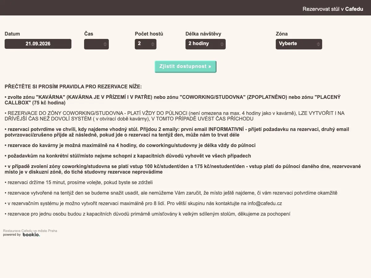 Cafedu's website