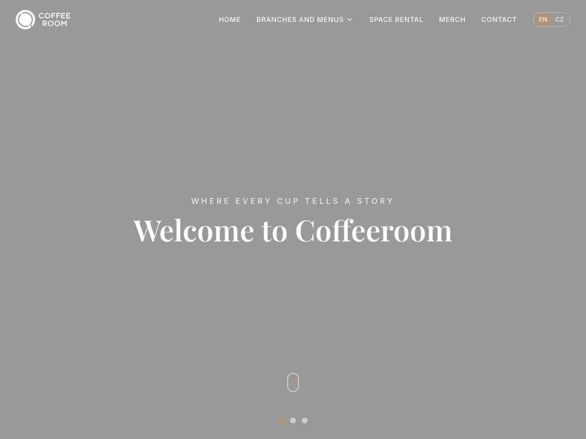 Coffee Room Americká's website