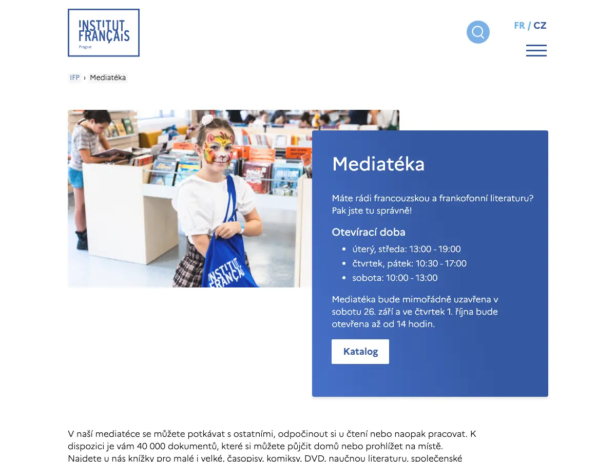 Mediatéka's website