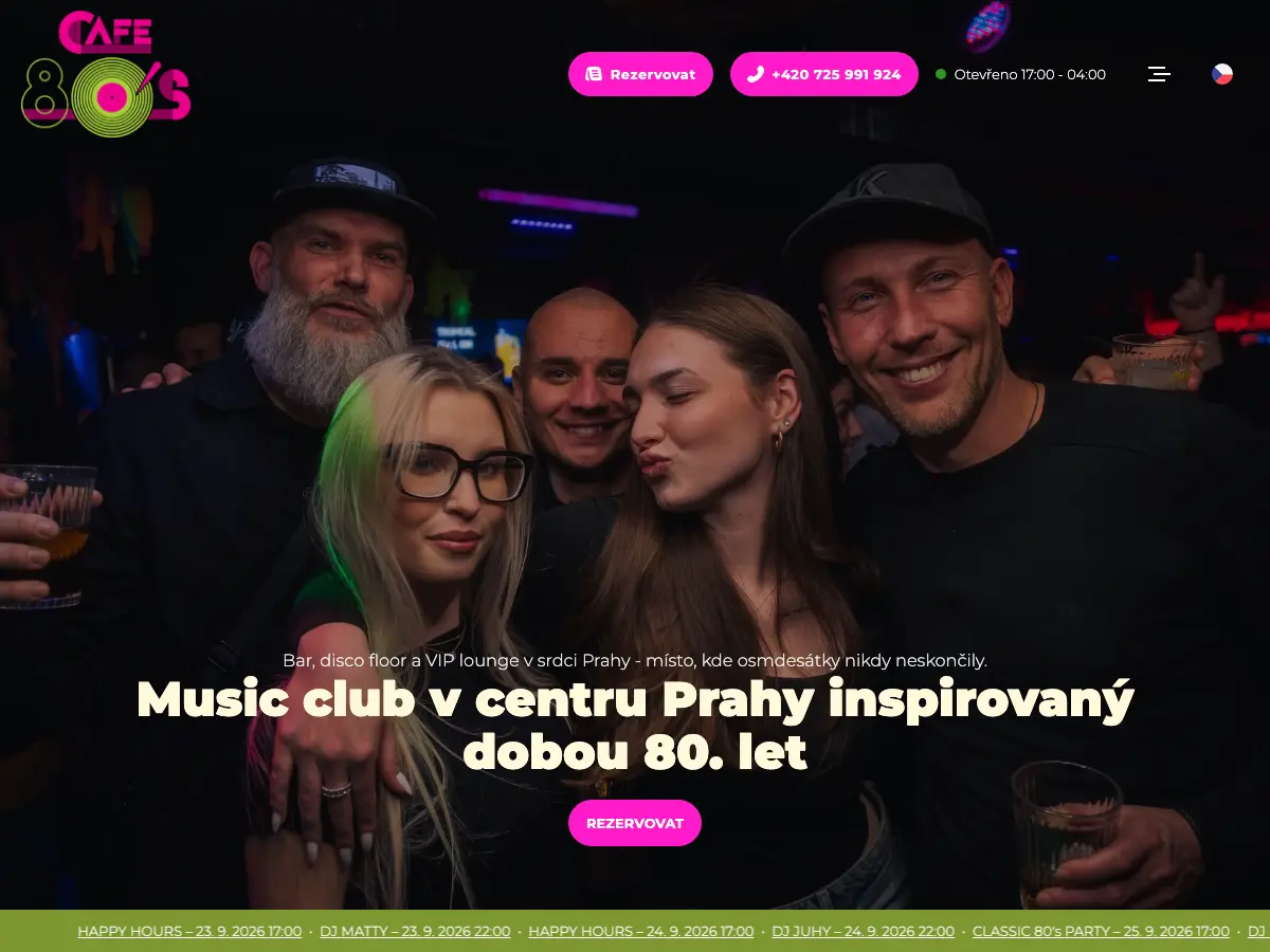 CAFE 80's's website