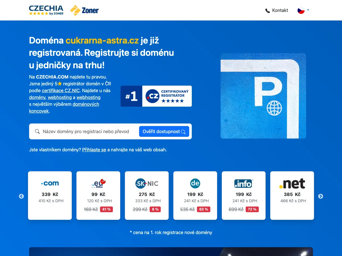 Cukrárna Astra's website