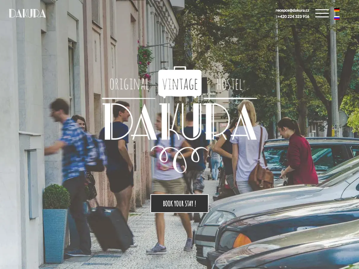 Hostel Dakura's website