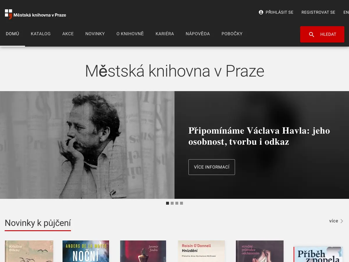 Cibulka - Městská knihovna v Praze's website