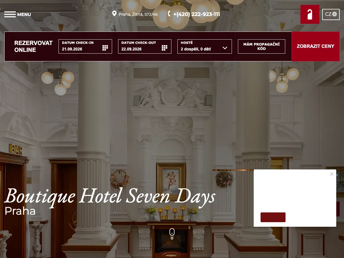 Boutique Hotel Seven Days's website