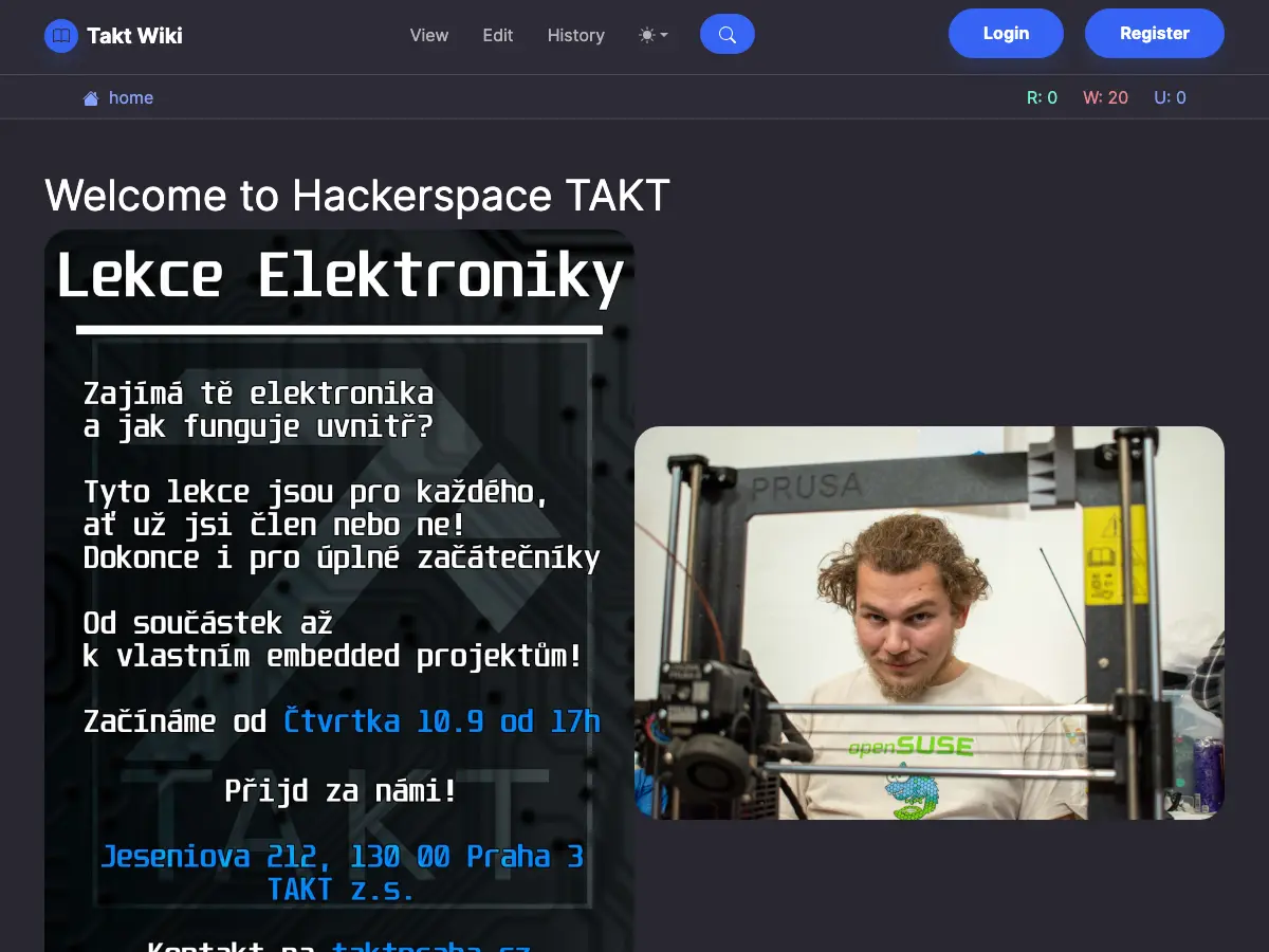 TAKT Hackerspace's website