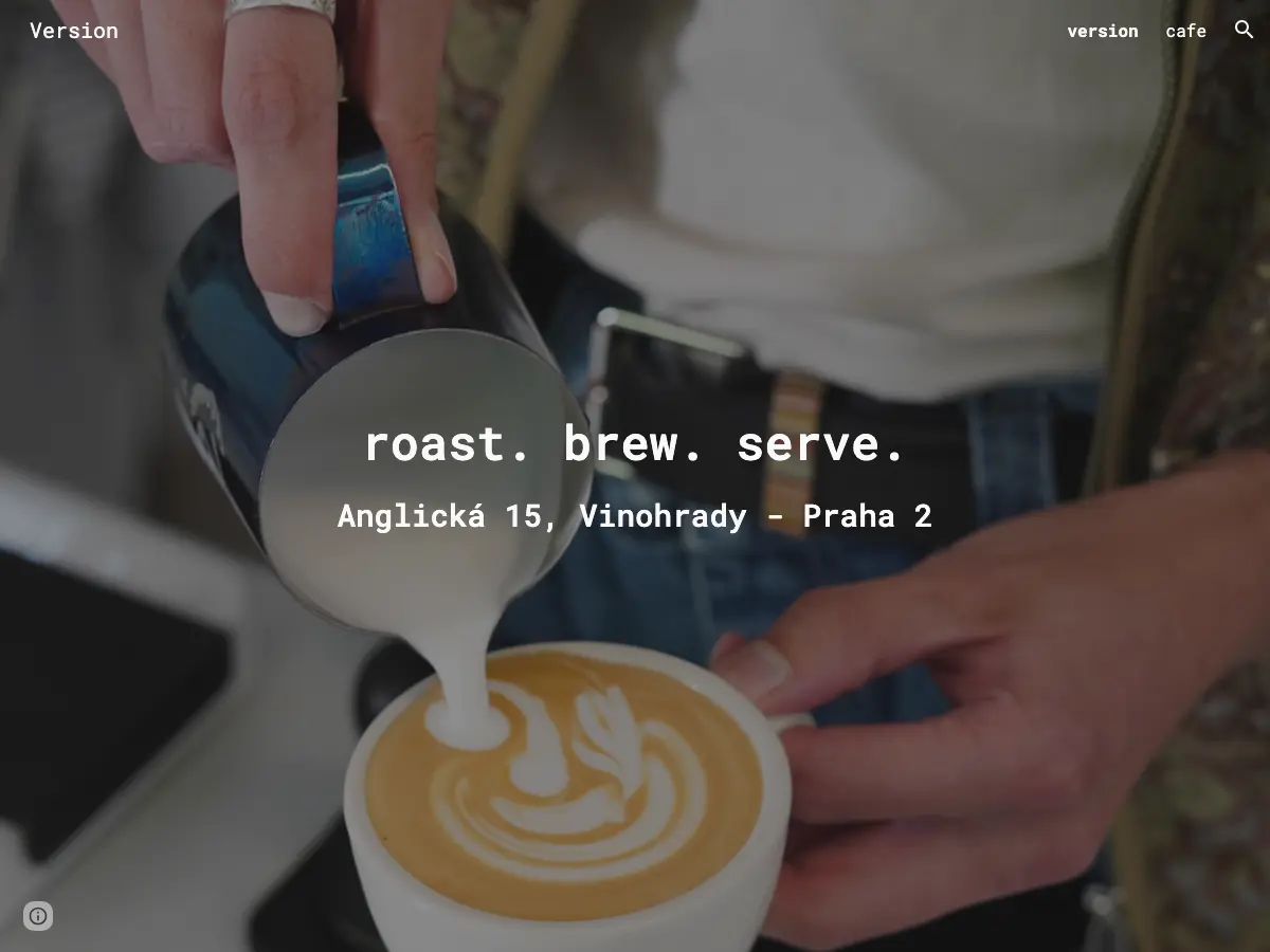 Version Coffee's website