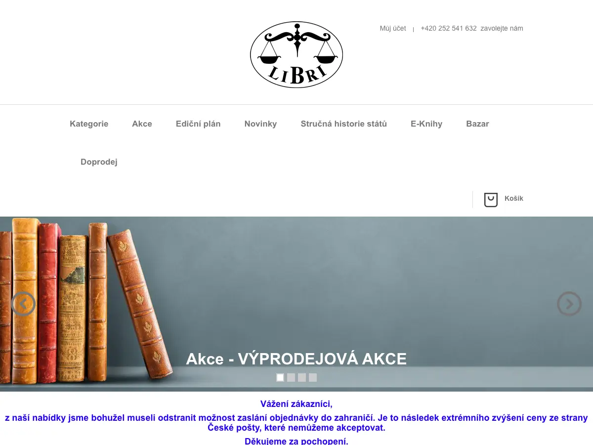 Libri spol. s.r.o.'s website