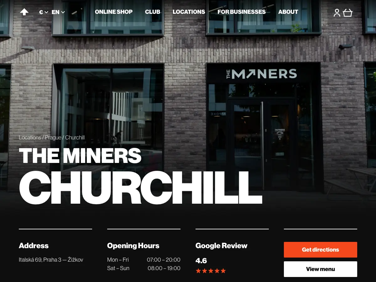 Miners Churchill's website
