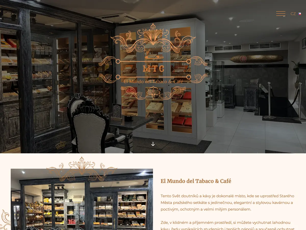 El Mundo Del Tabaco & Café's website