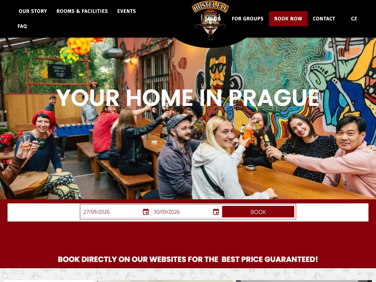 Hostel Elf Prague's website