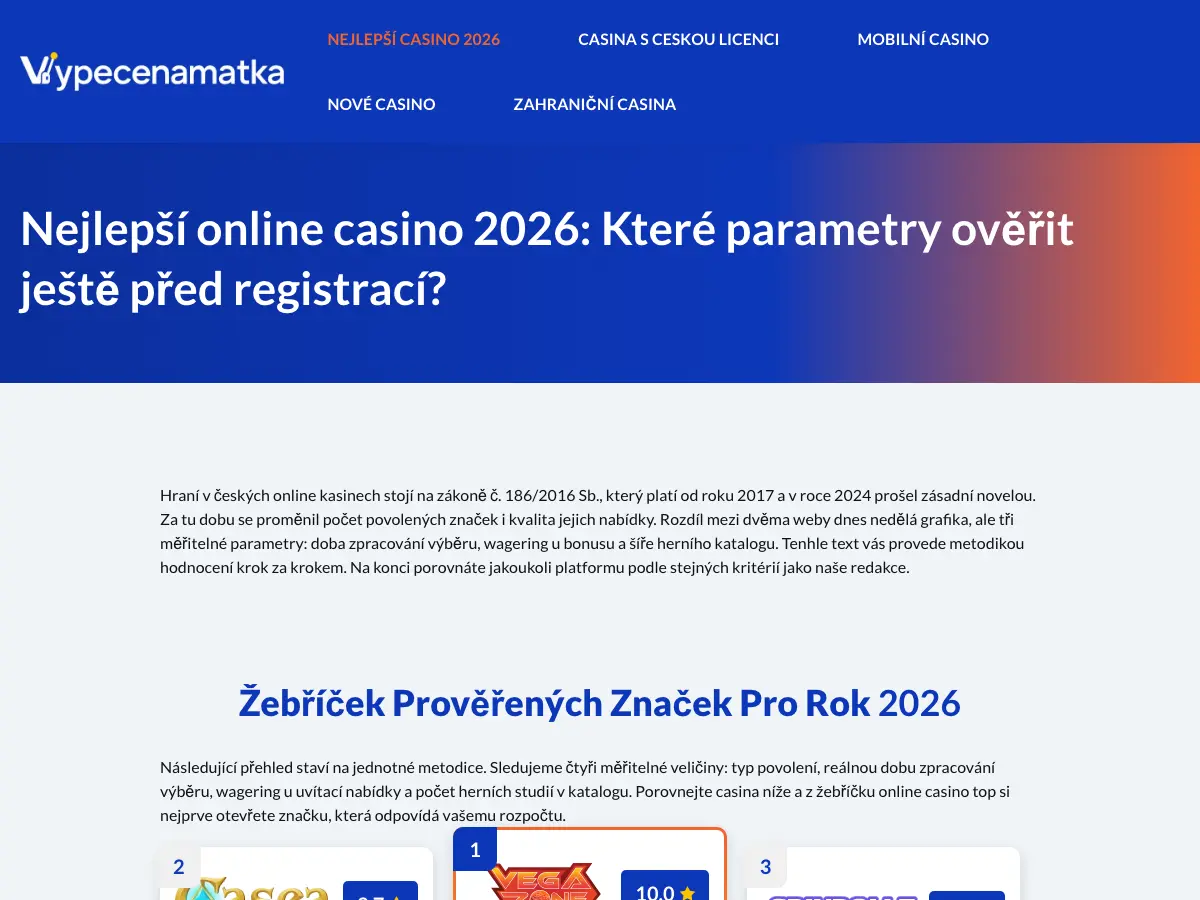 Vypecena Matka's website