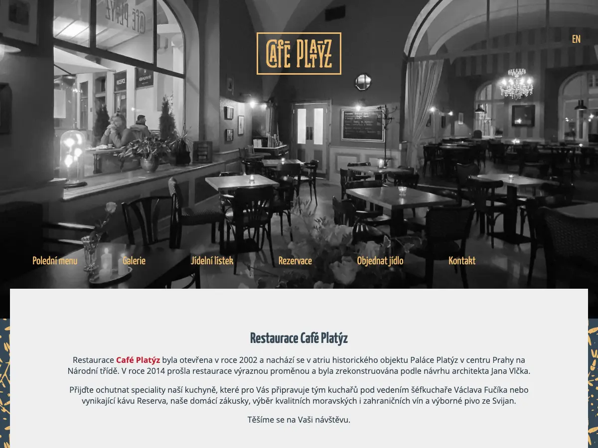 Café Platýz's website