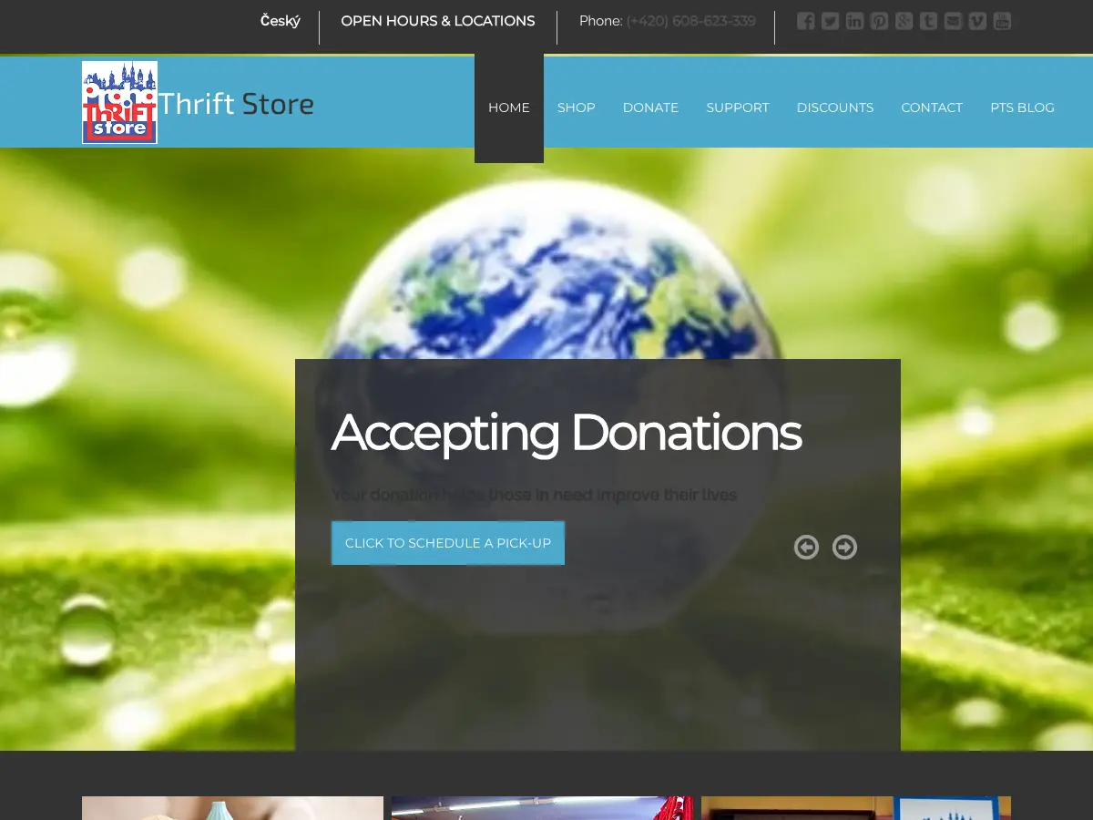 Thrift Store's website