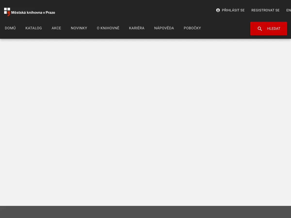 Městská knihovna v Praze's website