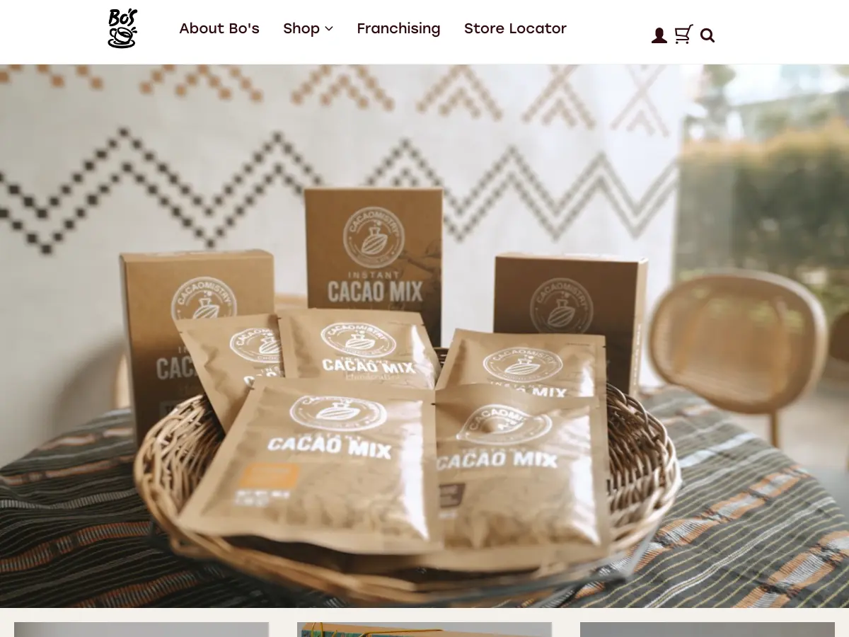 Bo's Coffee (SM Manila)'s website