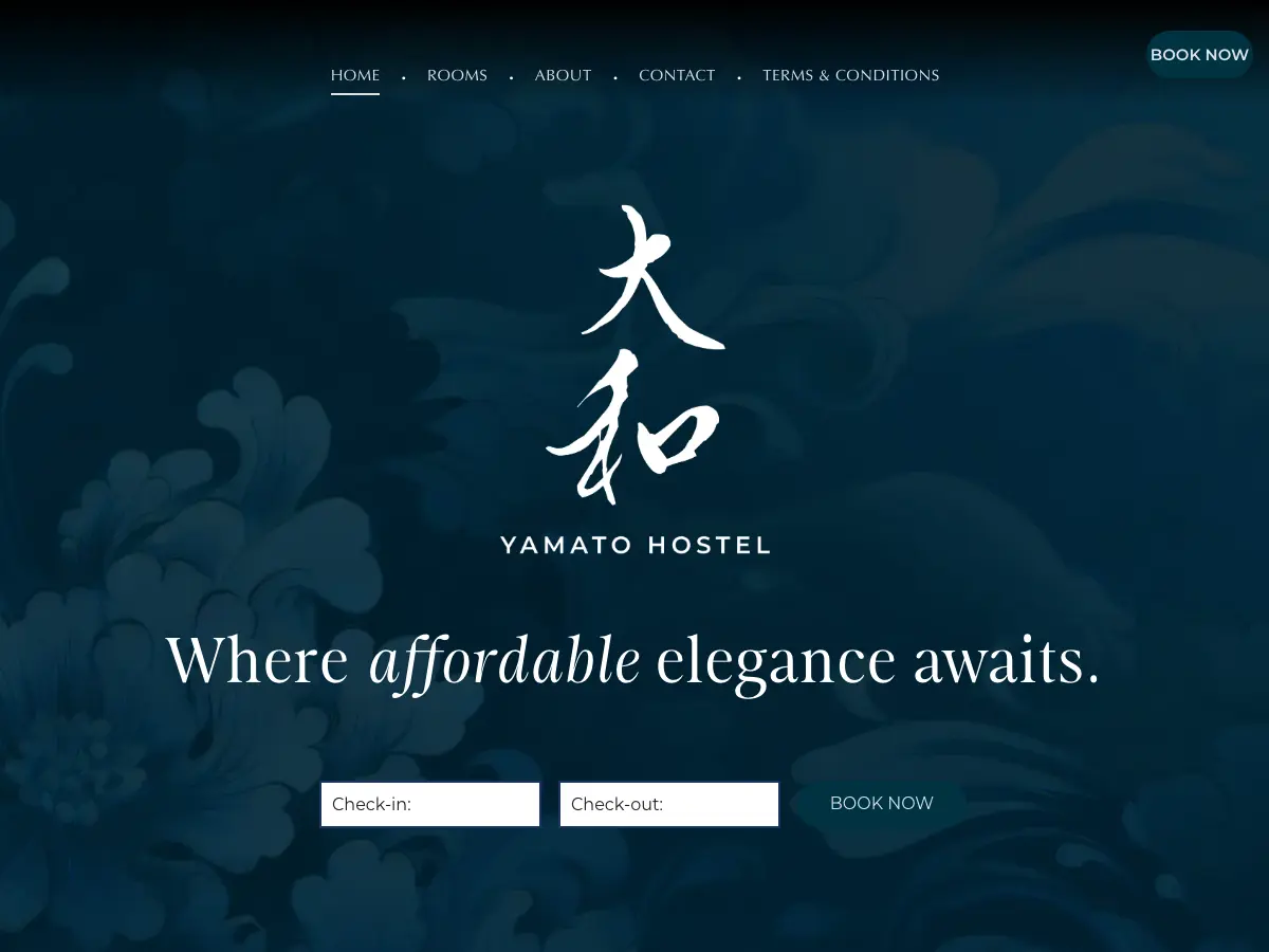 Yamato Hostel's website