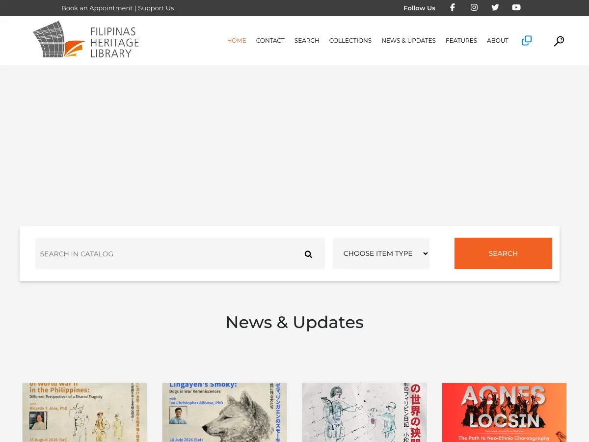 The Filipinas Heritage Library's website