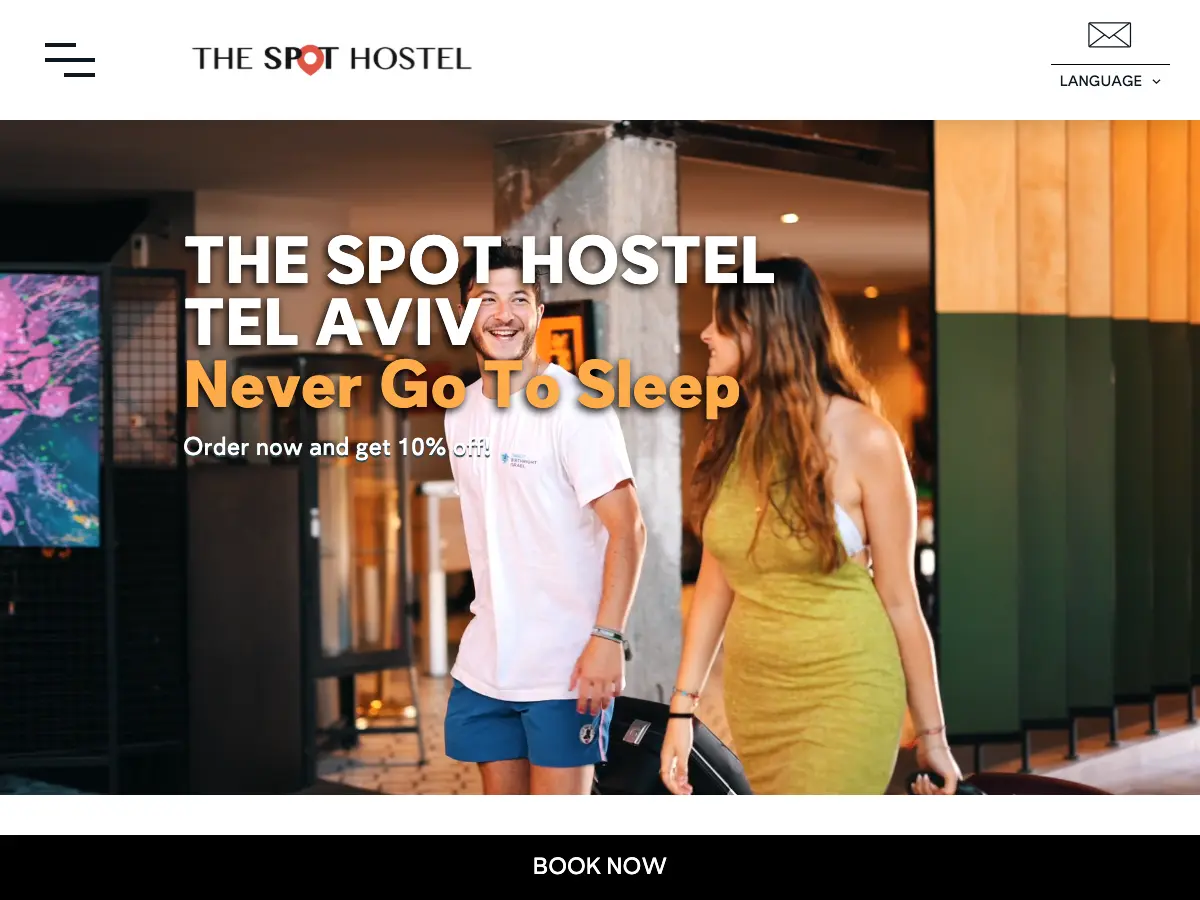 The Spot Hostel Tel Aviv's website