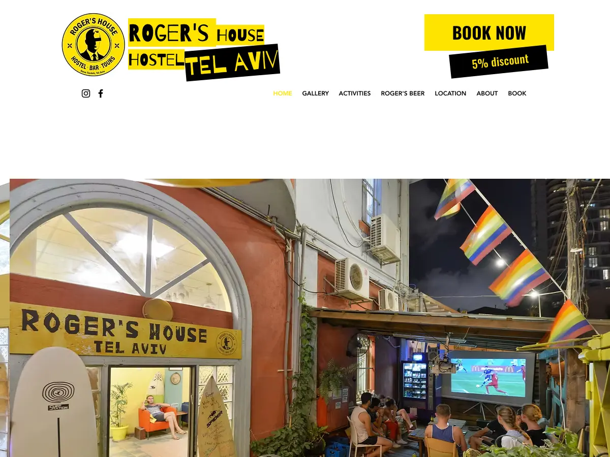 Roger's House Hostel's website