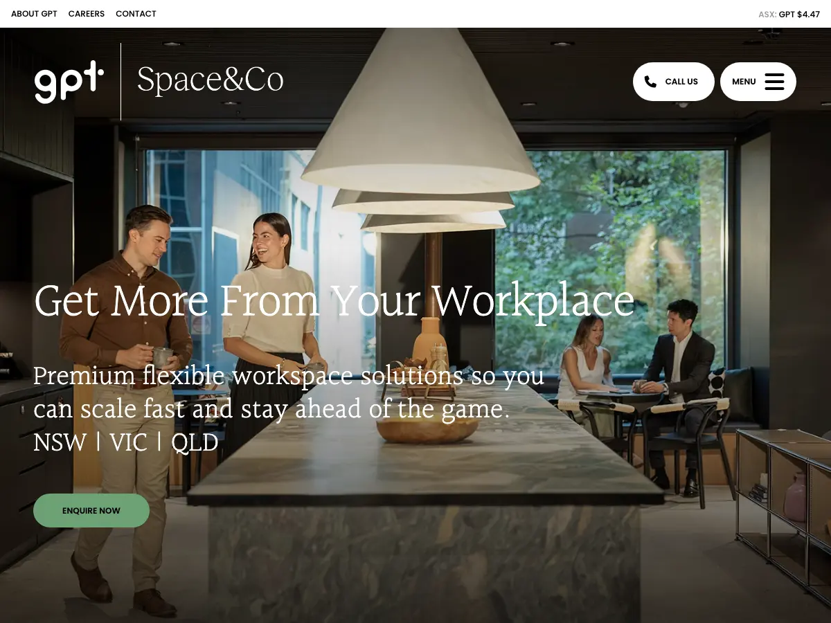 GPT Space&Co 550 Bourke Street's website